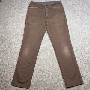 ExOfficio Mens Travel Pants Brown ESCC-109 Straight Leg Stretch 32x32